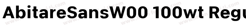 AbitareSansW00 100wt Regular字体转换